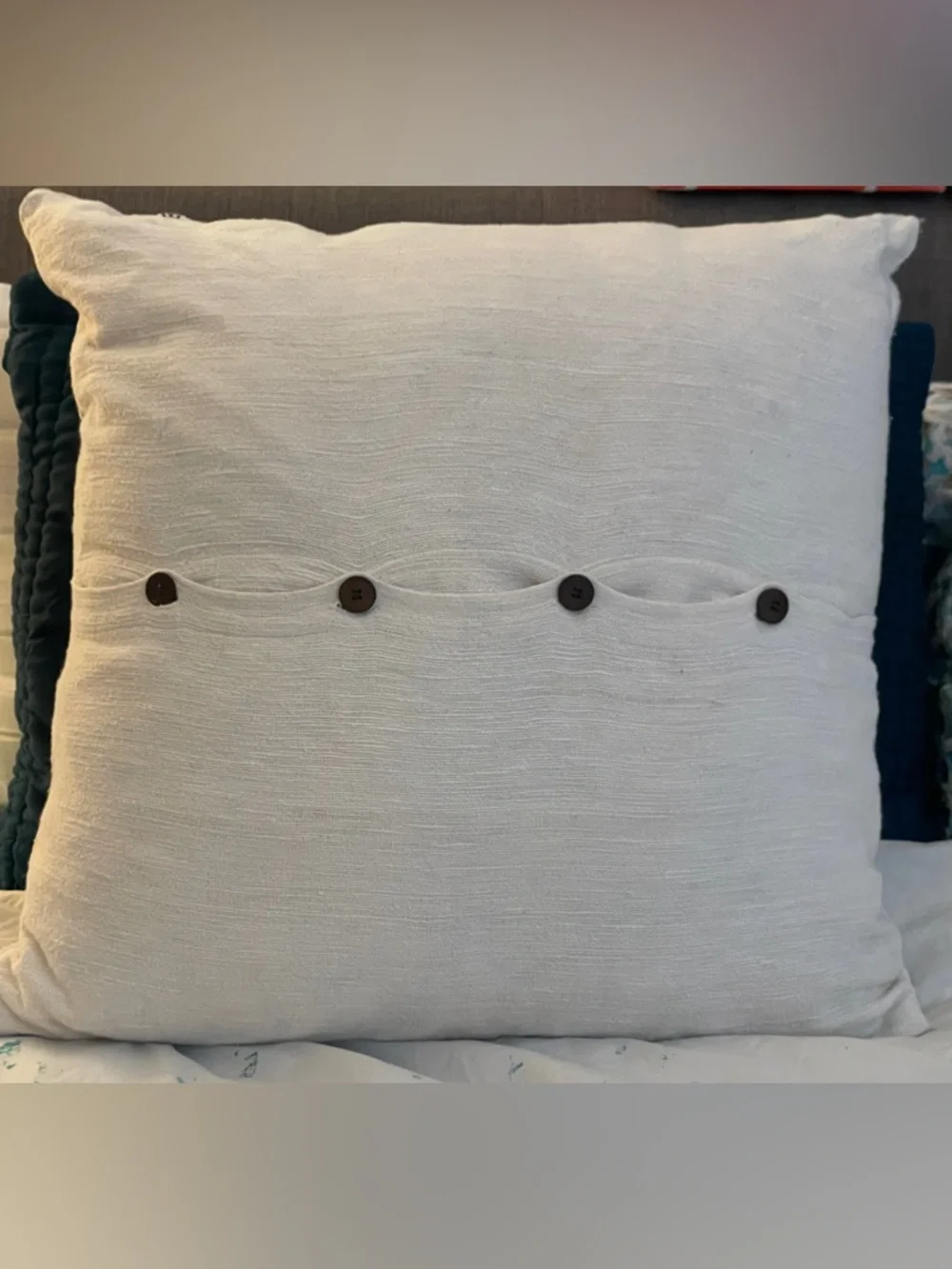 NWOT West Elm Striped Euro Sham with Woven Texture